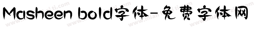 Masheen bold字体字体转换